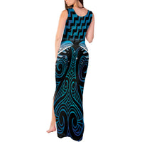 Blue Matariki New Zealand Tank Maxi Dress Maori Poutama Galaxy Vibes LT14 - Polynesian Pride