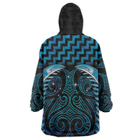 Blue Matariki New Zealand Wearable Blanket Hoodie Maori Poutama Galaxy Vibes LT14 - Polynesian Pride