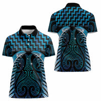 Blue Matariki New Zealand Women Polo Shirt Maori Poutama Galaxy Vibes LT14 - Polynesian Pride