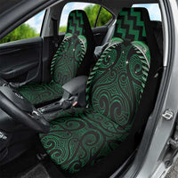 Green Matariki New Zealand Car Seat Cover Maori Poutama Galaxy Vibes LT14 - Polynesian Pride