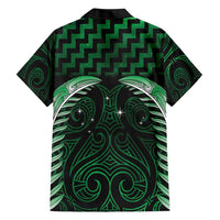 Green Matariki New Zealand Family Matching Short Sleeve Bodycon Dress and Hawaiian Shirt Maori Poutama Galaxy Vibes LT14 - Polynesian Pride