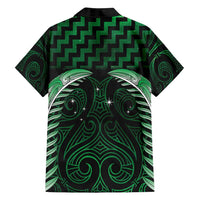 Green Matariki New Zealand Family Matching Tank Maxi Dress and Hawaiian Shirt Maori Poutama Galaxy Vibes LT14 - Polynesian Pride
