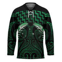 Green Matariki New Zealand Hockey Jersey Maori Poutama Galaxy Vibes LT14 Unisex Green - Polynesian Pride