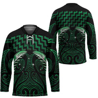 Green Matariki New Zealand Hockey Jersey Maori Poutama Galaxy Vibes LT14 - Polynesian Pride