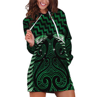 Green Matariki New Zealand Hoodie Dress Maori Poutama Galaxy Vibes LT14 Green - Polynesian Pride