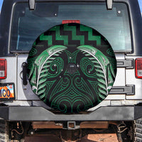 Green Matariki New Zealand Spare Tire Cover Maori Poutama Galaxy Vibes LT14 Green - Polynesian Pride