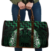 Green Matariki New Zealand Travel Bag Maori Poutama Galaxy Vibes LT14 Green - Polynesian Pride