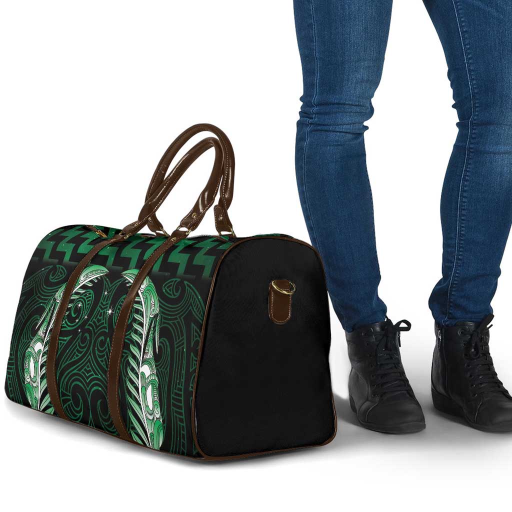 Green Matariki New Zealand Travel Bag Maori Poutama Galaxy Vibes LT14 - Polynesian Pride