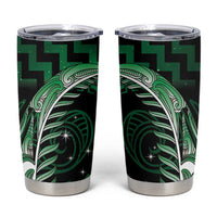 Green Matariki New Zealand Tumbler Cup Maori Poutama Galaxy Vibes LT14 Green - Polynesian Pride
