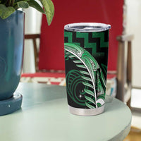 Green Matariki New Zealand Tumbler Cup Maori Poutama Galaxy Vibes LT14 - Polynesian Pride