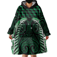 Green Matariki New Zealand Wearable Blanket Hoodie Maori Poutama Galaxy Vibes LT14 - Polynesian Pride