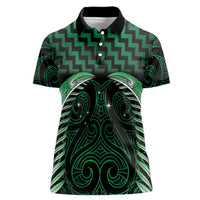 Green Matariki New Zealand Women Polo Shirt Maori Poutama Galaxy Vibes LT14 Female Green - Polynesian Pride