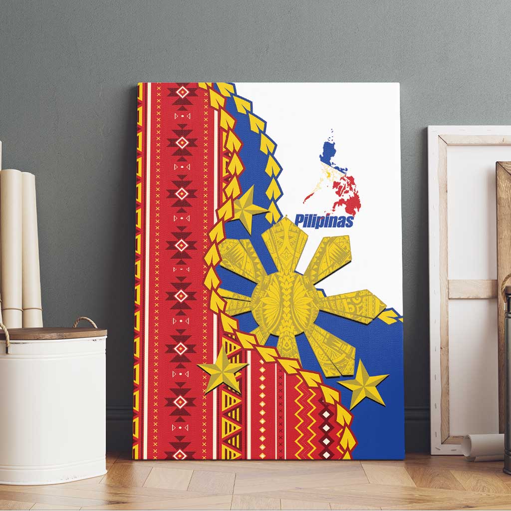 Philippines Independence Day Canvas Wall Art Pilipinas Sun Stars Igorot Pattern