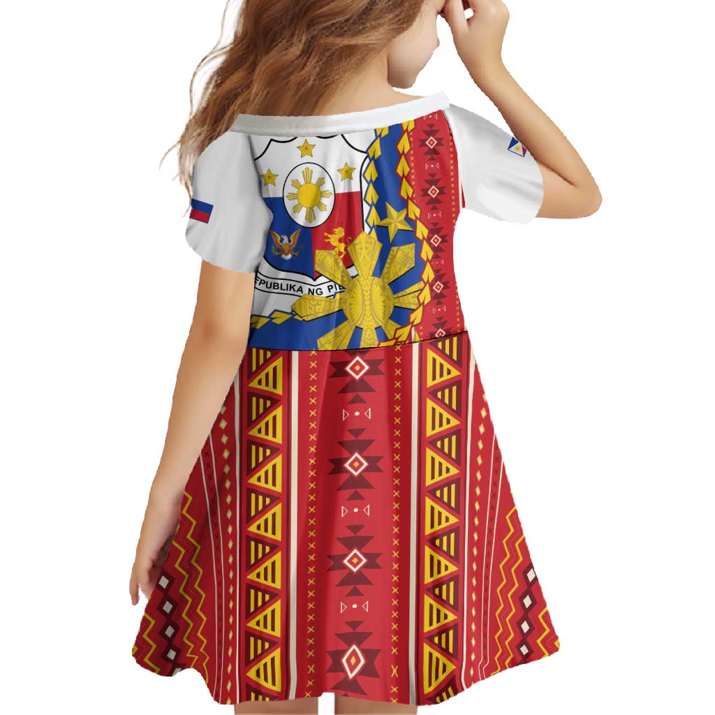 Philippines Independence Day Family Matching Off Shoulder Maxi Dress and Hawaiian Shirt Pilipinas Sun Stars Igorot Pattern LT14 - Polynesian Pride