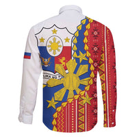 Philippines Independence Day Family Matching Tank Maxi Dress and Hawaiian Shirt Pilipinas Sun Stars Igorot Pattern LT14 - Polynesian Pride