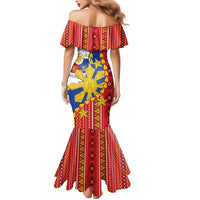 Philippines Independence Day Mermaid Dress Pilipinas Sun Stars Igorot Pattern LT14 - Polynesian Pride
