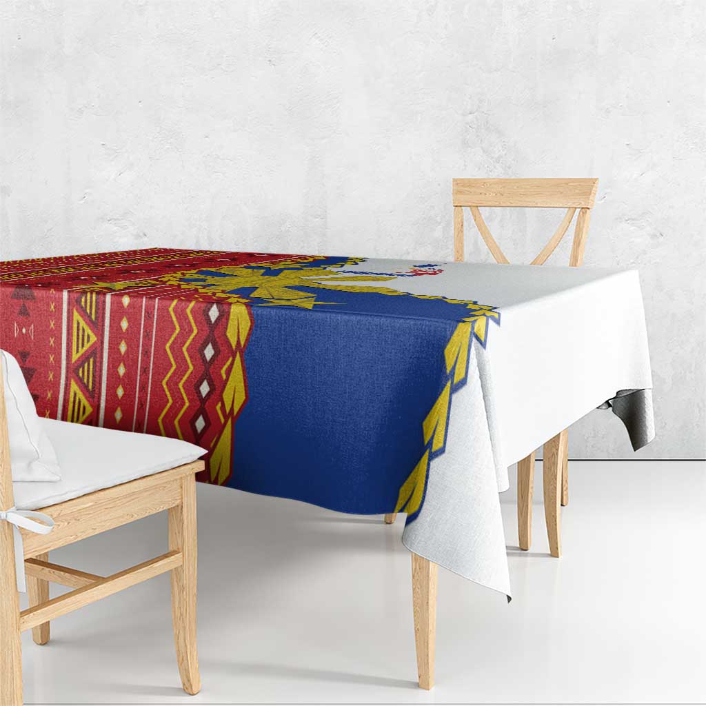 Philippines Independence Day Tablecloth Pilipinas Sun Stars Igorot Pattern
