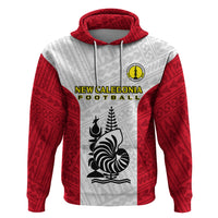 New Caledonia Football Hoodie Polynesian Pattern Sporty Style LT14 Red - Polynesian Pride
