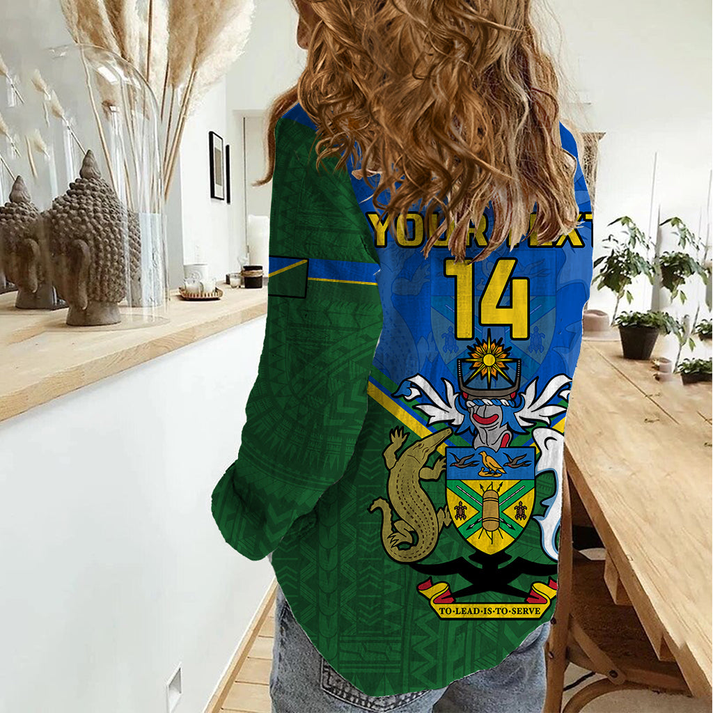 Personalised Solomon Islands Football Women Casual Shirt Polynesian Pattern Sporty Style LT14 - Polynesian Pride