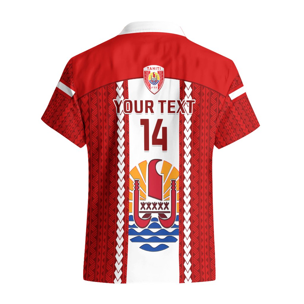 Personalised Tahitian Football Hawaiian Shirt Tahiti Coat Of Arm Polynesian Sporty Style LT14 - Polynesian Pride