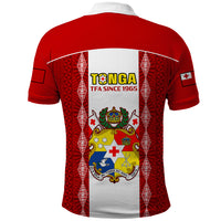 Tonga Football Polo Shirt Tongan Ngatu Pattern Sporty Style LT14 - Polynesian Pride