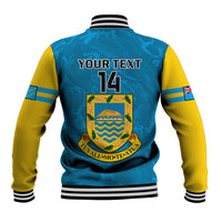 Personalised Tuvalu Islands Football Baseball Jacket Polynesian Pattern Sporty Style LT14 - Polynesian Pride