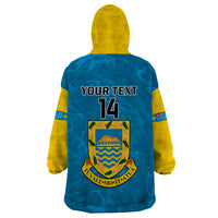 Personalised Tuvalu Islands Football Wearable Blanket Hoodie Polynesian Pattern Sporty Style LT14 - Polynesian Pride