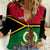 Vanuatu Football Women Casual Shirt Vanuatuan Coat Of Arm Polynesian Flag Style LT14 Female Red - Polynesian Pride