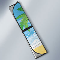 Flamingo Hawaii Summer Christmas Personalized Auto Sun Shade Mele Kalikimaka Beachy Vibes