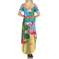 Flamingo Hawaii Summer Christmas Personalized Family Matching Summer Maxi Dress and Hawaiian Shirt Mele Kalikimaka Beachy Vibes LT14 - Polynesian Pride