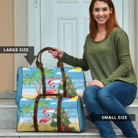 Flamingo Hawaii Summer Christmas Personalized Travel Bag Mele Kalikimaka Beachy Vibes