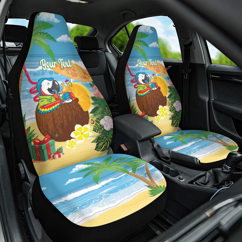 Chilling Parrot Hawaii Summer Christmas Personalized Car Seat Cover It's 5 O'Clock Somewhere Beachy Vibes LT14 One Size Blue - Polynesian Pride
