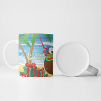Chilling Parrot Hawaii Summer Christmas Personalized Ceramic Mug It's 5 O'Clock Somewhere Beachy Vibes