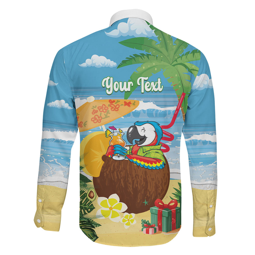 Chilling Parrot Hawaii Summer Christmas Personalized Family Matching Off The Shoulder Long Sleeve Dress and Hawaiian Shirt It's 5 O'Clock Somewhere Beachy Vibes LT14 - Polynesian Pride