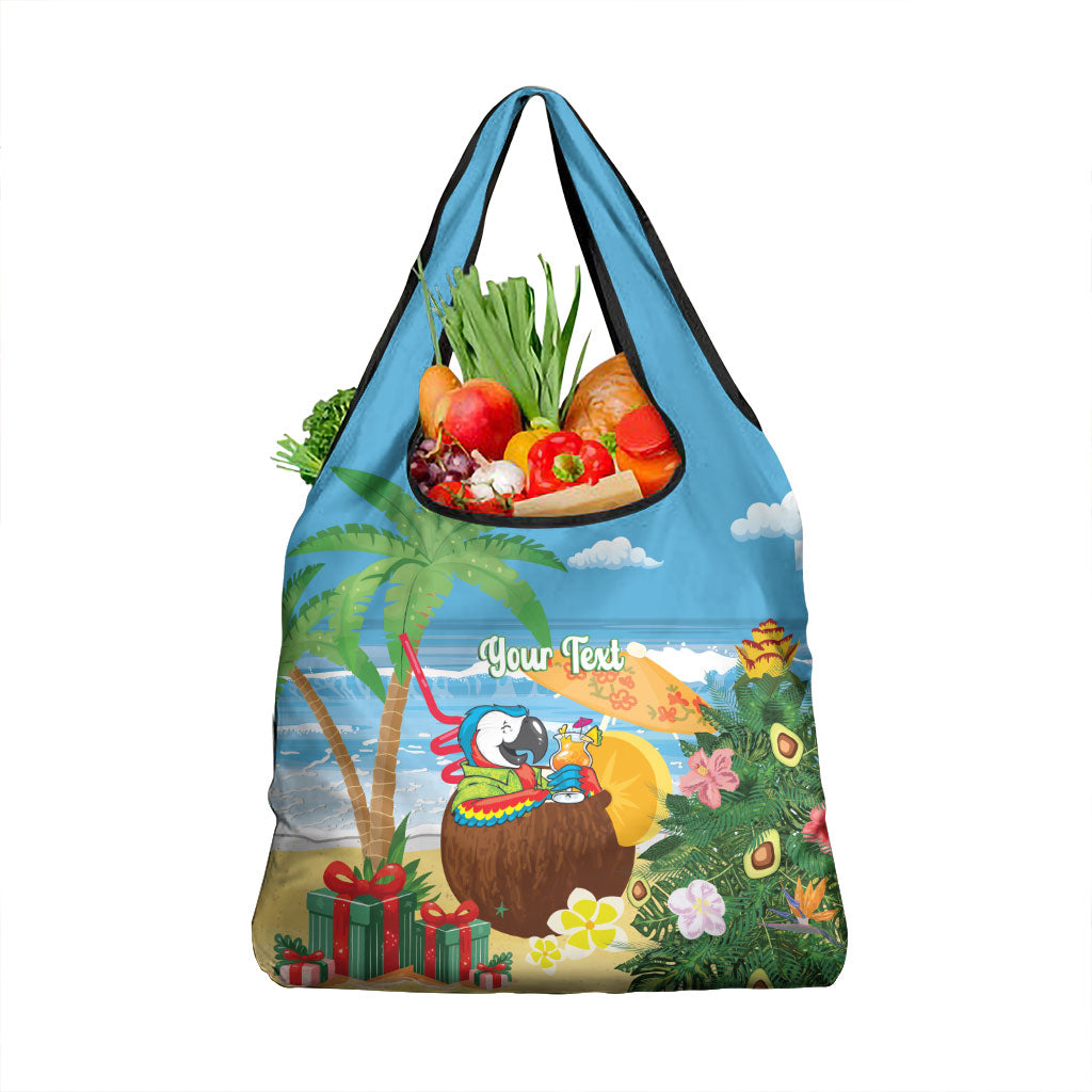Chilling Parrot Hawaii Summer Christmas Personalized Grocery Bag It's 5 O'Clock Somewhere Beachy Vibes LT14 1-pack One Size Blue - Polynesian Pride
