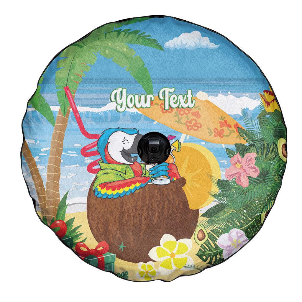 Chilling Parrot Hawaii Summer Christmas Personalized Spare Tire Cover It's 5 O'Clock Somewhere Beachy Vibes