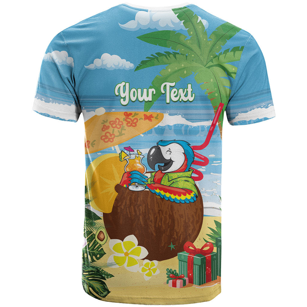Chilling Parrot Hawaii Summer Christmas Personalized T Shirt It's 5 O'Clock Somewhere Beachy Vibes