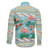 Flamingo Hawaii Summer Family Matching Puletasi and Hawaiian Shirt Hawaiian Lei Pakala Motifs Tropical Style LT14 - Polynesian Pride