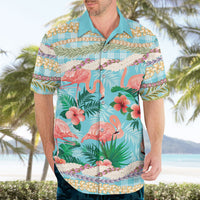 Flamingo Hawaii Summer Hawaiian Shirt Hawaiian Lei Pakala Motifs Tropical Style