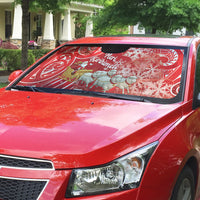 New Zealand Christmas In July Auto Sun Shade Funny Santa Sheep Meri Kirihimete Red LT14 - Polynesian Pride