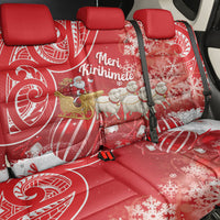 New Zealand Christmas In July Back Car Seat Cover Funny Santa Sheep Meri Kirihimete Red LT14 - Polynesian Pride