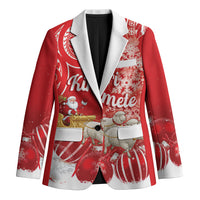 New Zealand Christmas In July Personalised Blazer Funny Santa Sheep Meri Kirihimete Red LT14 Unisex Red - Polynesian Pride