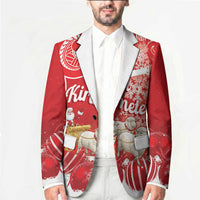 New Zealand Christmas In July Personalised Blazer Funny Santa Sheep Meri Kirihimete Red LT14 - Polynesian Pride