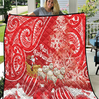 New Zealand Christmas In July Quilt Funny Santa Sheep Meri Kirihimete Red LT14 Red - Polynesian Pride
