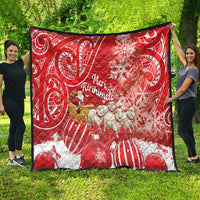 New Zealand Christmas In July Quilt Funny Santa Sheep Meri Kirihimete Red LT14 - Polynesian Pride