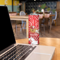 New Zealand Christmas In July Personalised Skinny Tumbler Funny Santa Sheep Meri Kirihimete Red LT14 - Polynesian Pride