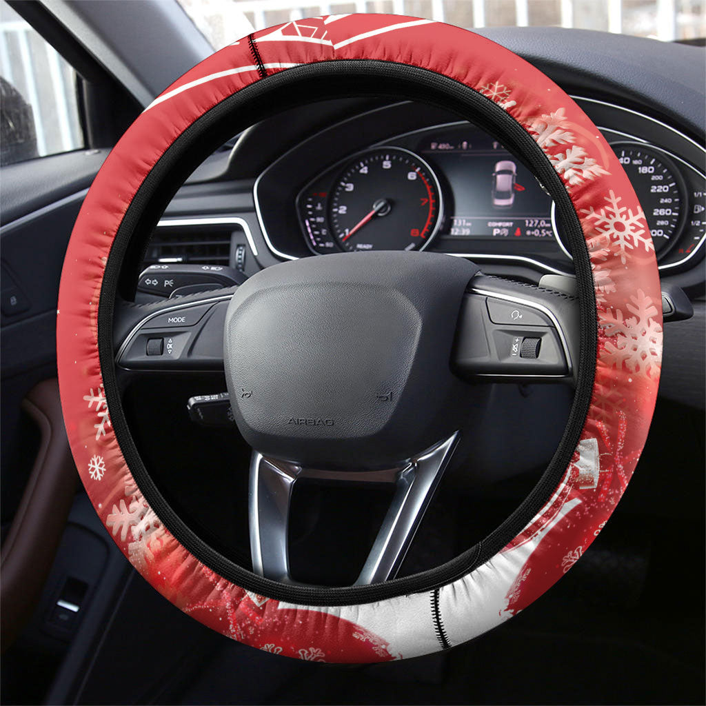 New Zealand Christmas In July Steering Wheel Cover Funny Santa Sheep Meri Kirihimete Red LT14 - Polynesian Pride