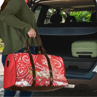 New Zealand Christmas In July Travel Bag Funny Santa Sheep Meri Kirihimete Red LT14 - Polynesian Pride