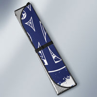 New Zealand Christmas In July Auto Sun Shade Funny Santa Sheep Meri Kirihimete Blue LT14 - Polynesian Pride