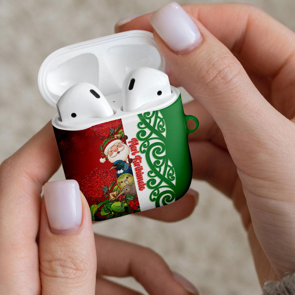Meri Kirihimete New Zealand AirPods Case Cute Santa NZ Animals and Pohutukawa LT14 - Polynesian Pride